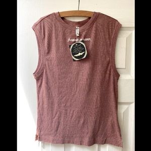 Free People Tank Top - Forever or Never - Size Large - Muscle Tee